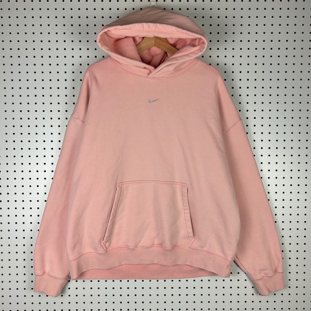 Nike Nikelab Hoodie X Olivia Kim XL CT2021-697 Bleached Coral Center Swoosh Pink